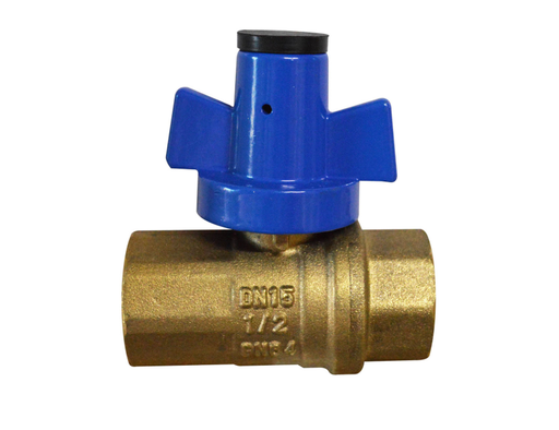 [10171] LLAVE GAS BRONCE TIPO ANTIFRAUDE DN15 PN 64 (CHAPOLA AZUL (HT70005)