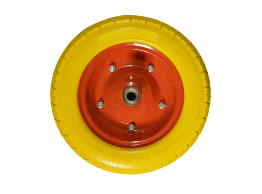 [11252] LLANTA BUGUI ANTIPINCHAZO AMARILLA CON RHIN T/PESADO 350-8  (CAP MAX 200-220 KLGS)(HT50146)