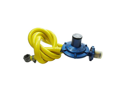 [1516] REGULADOR GAS MANGUERA AMARILLA DE 1.5 MTS