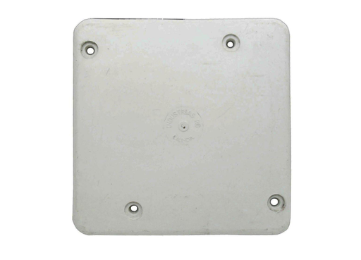 [1675] TAPA PLASTICA CIEGA 4X4 BLANCA R/G