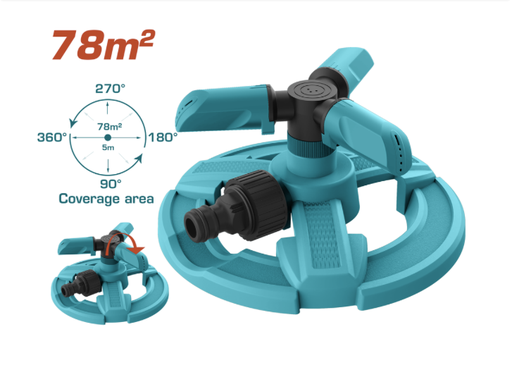 [20783] ASPERSOR ROTATIVO (3/4″) PARA JARDIN 3 SALIDAS SUPER TOTAL (THPS23602) 