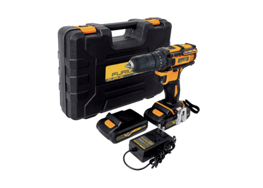 [14234] TALADRO FURIUS PERCUTOR DE 1/2 INALAMBRICO ION DE LITIO 21V INLC 2 BATERIAS Y ESTUCHE (FCD21)