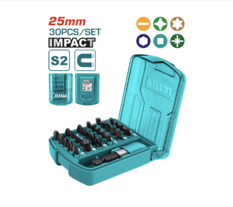 [20572] JUEGO DE PUNTAS DESTORNILLADOR IMANTADAS X 30 PCS INDUSTRIAL SUPER TOTAL (TACSD18306)