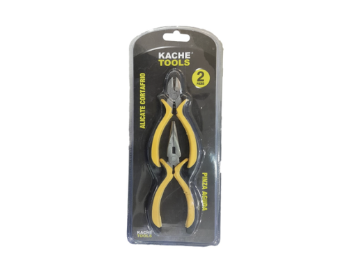 [21092] JUEGO DE ALICATES X 2 PZS PINZA + CORTAFRIO 4 1/2" KACHE TOOLS (7463