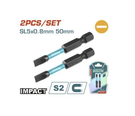 [21043] PUNTAS TALADRO IMANTADA 5X0.8MM 50MM (-) (-) JUEGO X 2 PZS INDUSTRIAL SUPER TOTAL (TACIM71SL550)