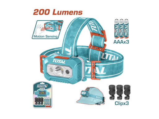 [20308] LINTERNA MINERO 200 LUMENES INCLUYE BATERIA SUPER TOTAL (THL013AAA6) 