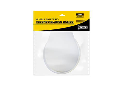 [14503K] MUEBLE SANITARIO REDONDO BLANCO BASICO UDUKE