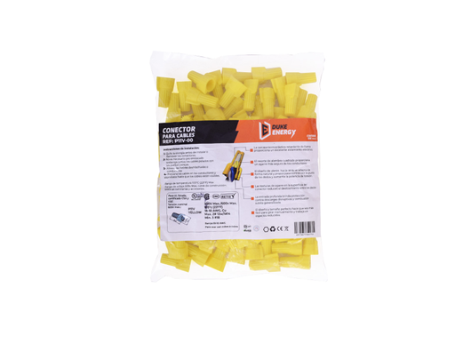 [13898B] CONECTOR PARA CABLE DE COBRE AMARILLO (PAQUETE X 100)(P11V-00)