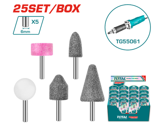 [17360] ACCESORIOS DE PIEDRA PARA MOTO TOOL 5 PZS TOTAL (TAKB0502)