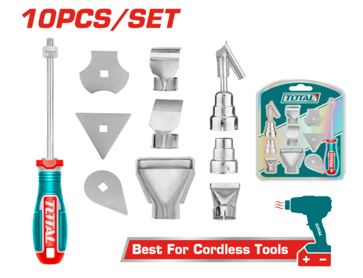 [20774] ACCESORIOS PARA PISTOLA DE CALOR X 10 PZS INDUSTRIAL SUPER TOTAL (TBA1011)