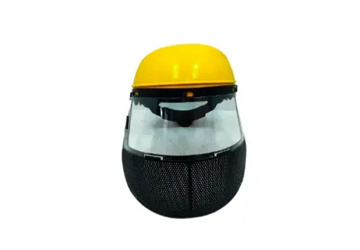 [14990] CARETA GUADAÑADORA MALLA CON VISOR AMARILLA