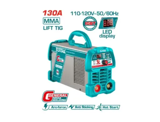 [21460] SOLDADOR INVERSOR DIGITAL 130A (MMA-LIFT TIG) 110-120V SUPER TOTAL (UTW213059)