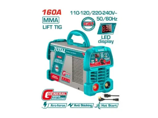 [21463] SOLDADOR INVERSOR DIGITAL 160A (MMA-LIFT TIG) 110-120V INDUSTRIAL SUPER TOTAL (UTW216059)