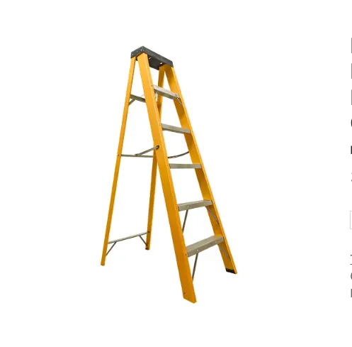 [21332] ESCALERA TIJERA 5 PELDAÑOS EN FIBRA DE VIDRIO CAP 150 KILOS USO INDUSTRIAL UDUKE CON PLATAFORMA (HT3182)