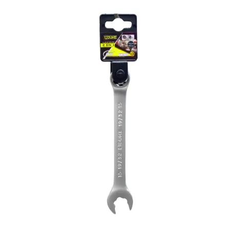 [13260] LLAVE MIXTA 2 EN 1 # 15MM - 19/32" CR/V UDUKE (HTY0070)