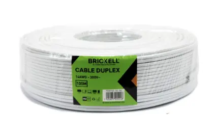 [21933] CABLE DUPLEX 2 X 14 (BK-782) (RETIE)